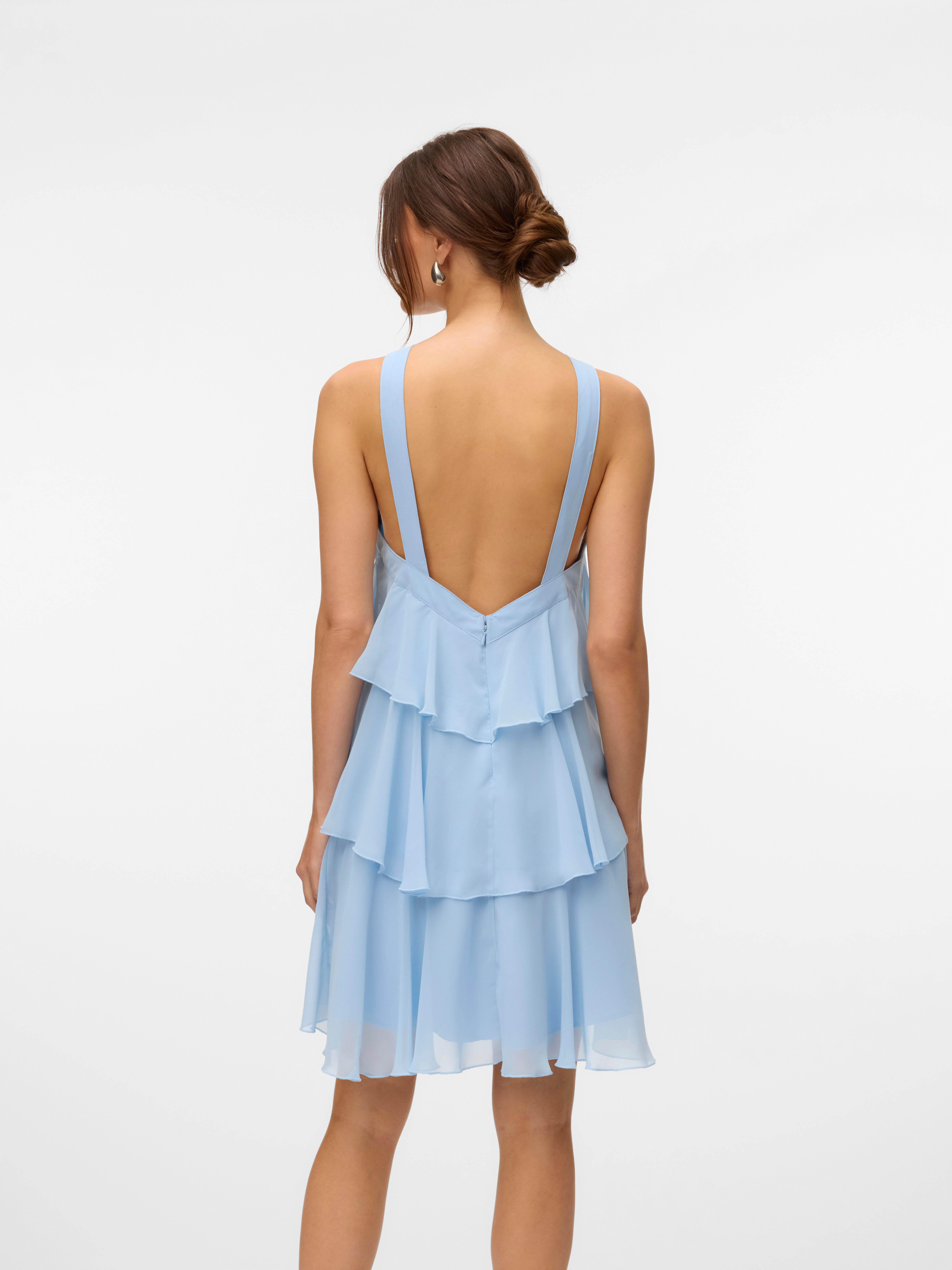 VERO MODA Abito Corto VMRIA – Mini Abito Donna, Moda Danese, Essenziale E Versatile