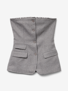 Vero Moda VMESTHER Tailored Waistcoat -Medium Grey Melange - 10329773