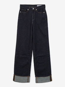 Vero Moda VMTESSA Wysoki stan Krój wide leg Jeans -Dark Blue Denim - 10329778