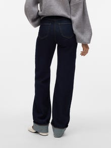 Vero Moda VMTESSA Vita alta Wide Leg Fit Jeans -Dark Blue Denim - 10329778