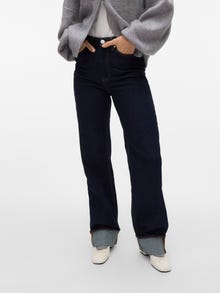 Vero Moda VMTESSA Korkea vyötärö Wide leg fit Farkut -Dark Blue Denim - 10329778