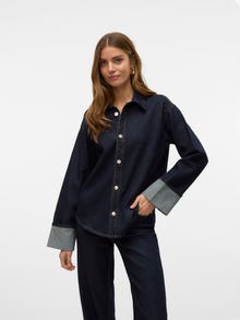 Vero Moda VMTESSA Denimskjorta -Dark Blue Denim - 10329789