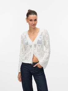 Vero Moda VMEMILIA Strikket cardigan -Snow White - 10329847