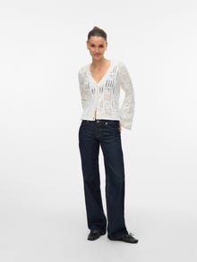 Vero Moda VMEMILIA Strikket cardigan -Snow White - 10329847