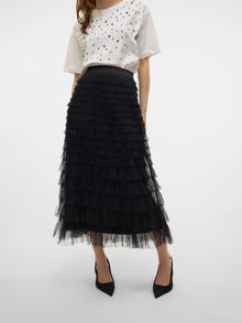 Vero Moda VMNAJA Normaali vyötärö Pitkä hame -Black - 10329929