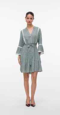 VMMELBA 3/4 SHORT BELT DRESS WVN NOOS