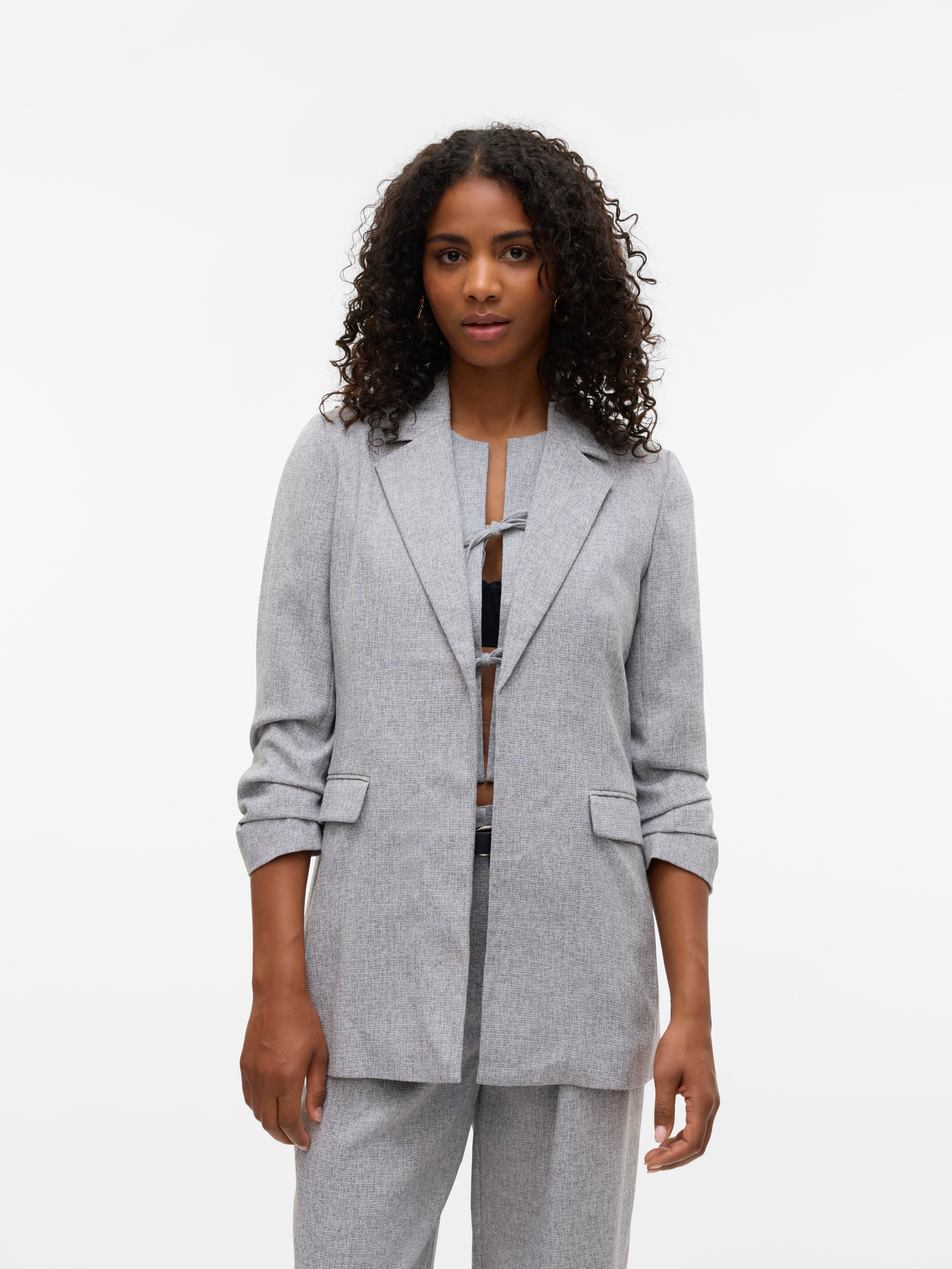 Blazer Vero Moda Vmeva Manga 3/4 Holgado Para Mujer - Chaqueta Informal Elegante Para Otoño, Oficina O Salidas