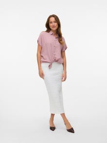 Vero Moda VMREGINA Hög midja Midikjol -Snow White - 10329975