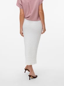 Vero Moda VMREGINA Cintura alta Falda midi -Snow White - 10329975