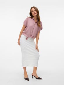Vero Moda VMREGINA Cintura alta Falda midi -Snow White - 10329975