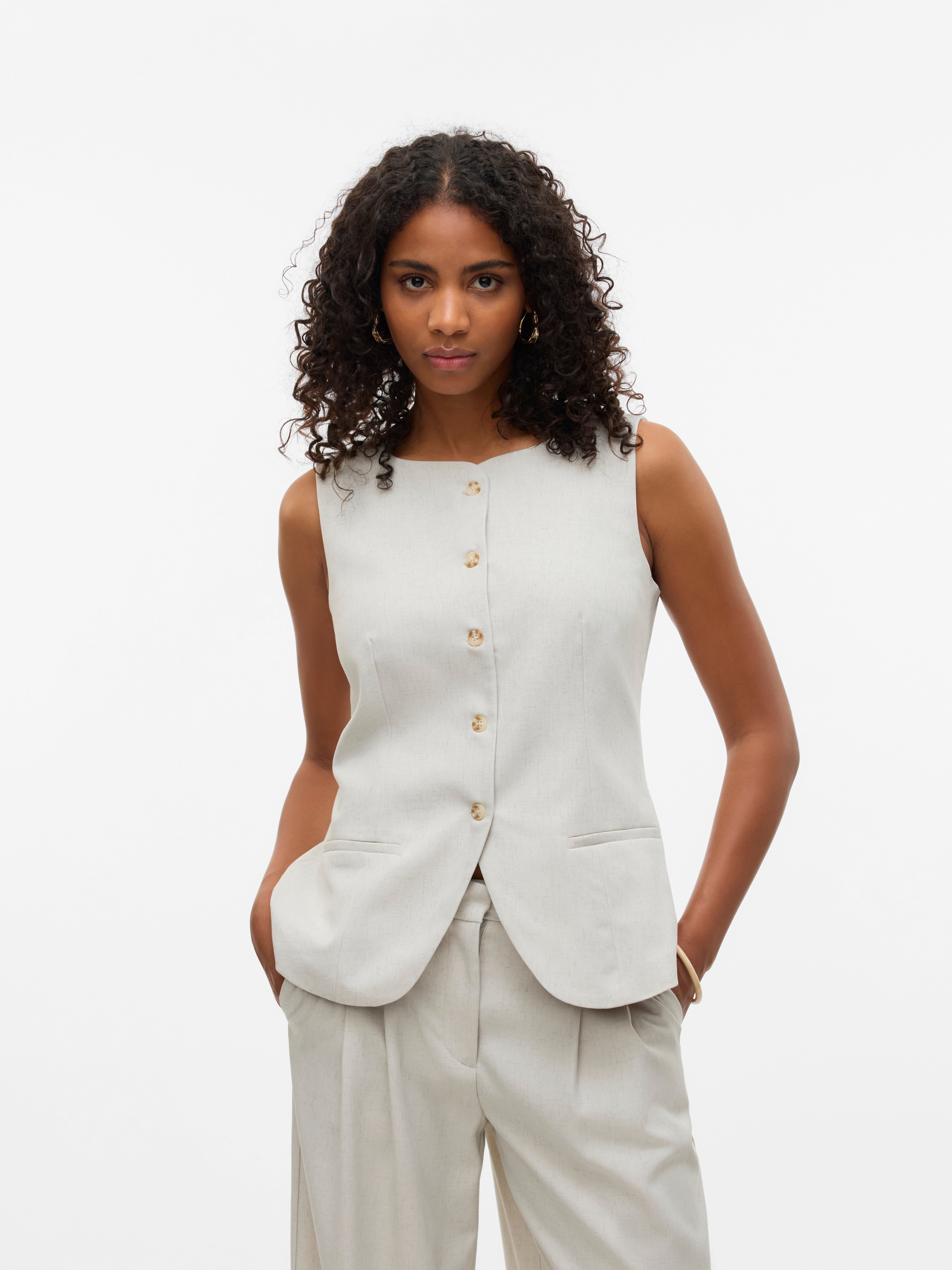 Gilet de costume long - Noir - FEMME | H&M FR Gilet de costume long - Noir - FEMME | H&M FR
