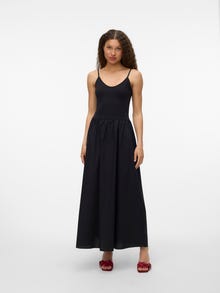 Vero Moda AWROSEMARY Dlhé šaty -Black - 10330024