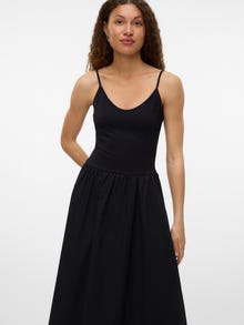 Vero Moda AWROSEMARY Dlhé šaty -Black - 10330024