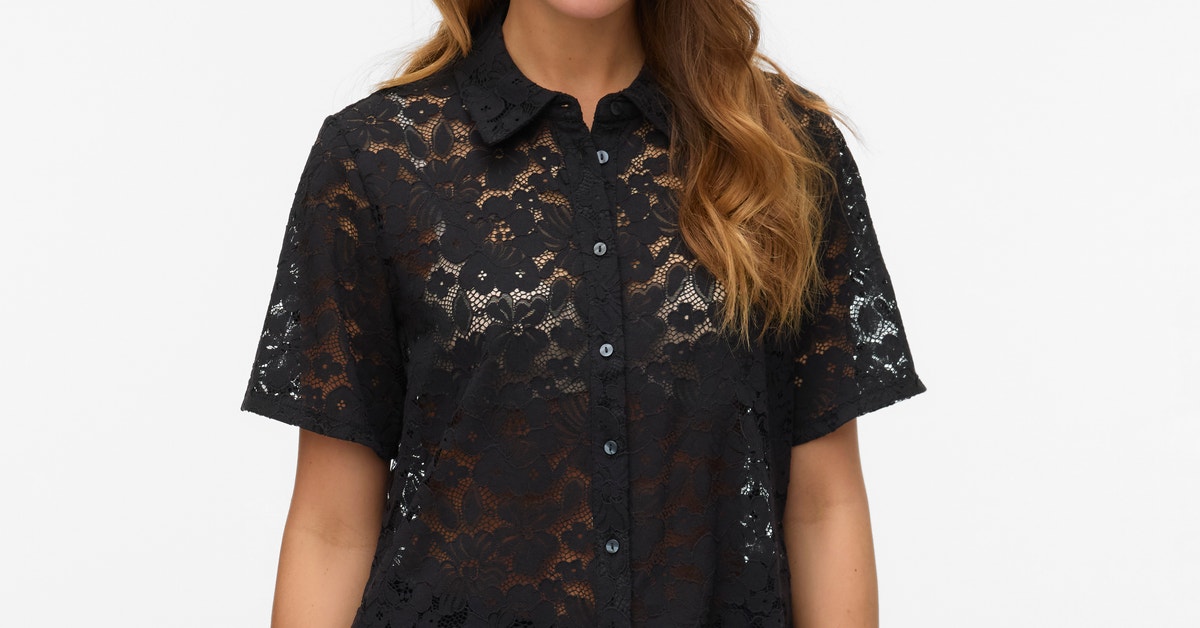 Vero Moda / Damen-Bluse / VMHONEY LACE SS SHIRT WVN GA