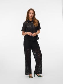 Vero Moda VMHONEY Mid waist Trousers -Black - 10330061