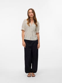Vero Moda VMROXANNE Cós Médio Calças -Black - 10330174