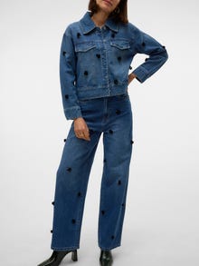 Vero Moda VMTAYLOR Mid rise Baggy Fit Jeans -Medium Blue Denim - 10330369