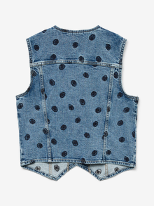 Vero Moda VMALINA Denim Waistcoat -Medium Blue Denim - 10330443