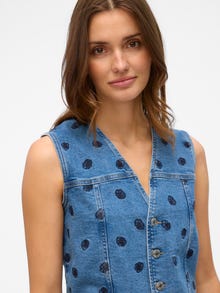 Vero Moda VMALINA Denim Waistcoat -Medium Blue Denim - 10330443