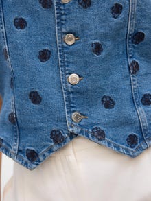 Vero Moda VMALINA Denim Waistcoat -Medium Blue Denim - 10330443