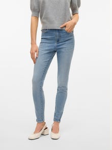 Vero Moda VMBE Korkea vyötärö Skinny fit Farkut -Light Blue Denim - 10330469