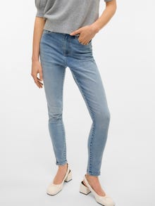 Vero Moda VMBE Korkea vyötärö Skinny fit Farkut -Light Blue Denim - 10330469