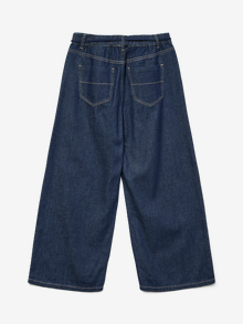 Vero Moda VMVALERIA Średni stan Krój wide leg Jeans -Dark Blue Denim - 10330485