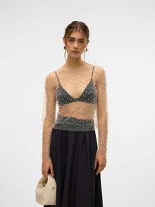Vero Moda VMBERRY Top -Pumice Stone - 10330505