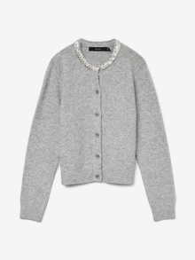 Vero Moda VMBOOM Gebreid vest -Light Grey Melange - 10330510