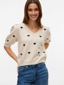 Vero Moda VMDOFFYHEART Trøje -Birch - 10330522