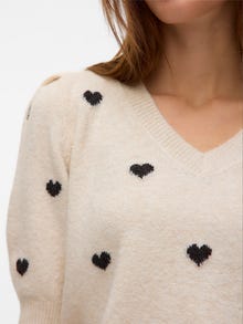 Vero Moda VMDOFFYHEART Sweter -Birch - 10330522