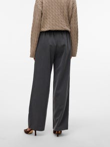 Vero Moda VMPARIS Korkea vyötärö Housut -Dark Grey Melange - 10330553