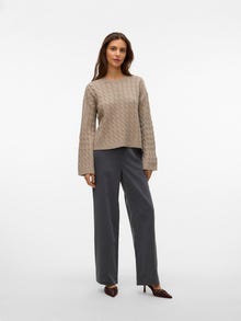 Vero Moda VMPARIS Vita alta Pantaloni -Dark Grey Melange - 10330553