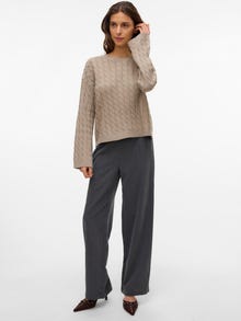Vero Moda VMPARIS Vita alta Pantaloni -Dark Grey Melange - 10330553