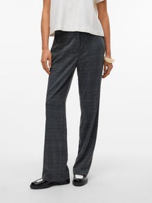 Vero Moda VMAYAR Mid waist Broek -Dark Grey Melange - 10330559