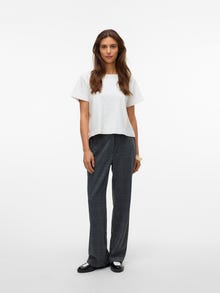 Vero Moda VMAYAR Mid waist Broek -Dark Grey Melange - 10330559