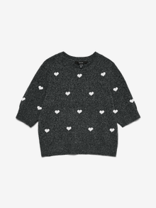 Vero Moda VMDOFFY Sweter -Dark Grey Melange - 10330793