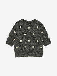 Vero Moda VMDOFFY Pullover -Dark Grey Melange - 10330793
