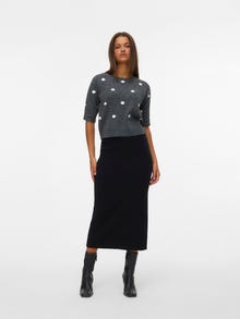 Vero Moda VMDOFFY Pulover -Dark Grey Melange - 10330793