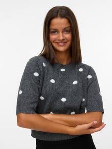 Vero Moda VMDOFFY Pulover -Dark Grey Melange - 10330793