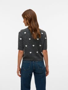 Vero Moda VMDOFFY Stickad kofta -Dark Grey Melange - 10330795