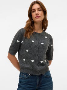 Vero Moda VMDOFFY Cardigans en maille -Dark Grey Melange - 10330795