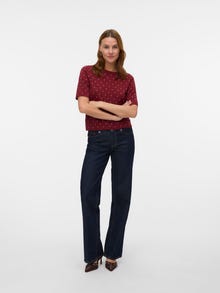 Vero Moda VMSABA Πουλόβερ -Syrah - 10330835
