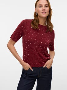 Vero Moda VMSABA Πουλόβερ -Syrah - 10330835