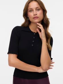 Vero Moda Tavapärane lõige Polo Pullover -Black - 10330850