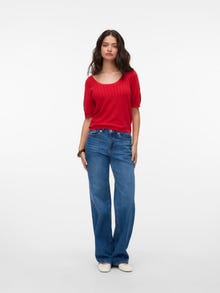 Vero Moda VMLUXLIGHT Sweter -Fiery Red - 10330852