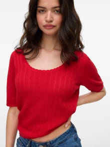 Vero Moda VMLUXLIGHT Sweter -Fiery Red - 10330852