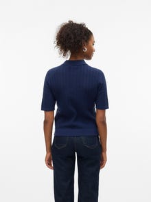 Vero Moda VMLUXLIGHT Stickad pikétröja -Navy Blazer - 10330853