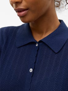 Vero Moda VMLUXLIGHT Stickad pikétröja -Navy Blazer - 10330853