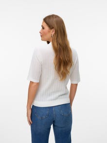 Vero Moda VMLUXLIGHT Dzianinowa koszulka polo -Snow White - 10330853